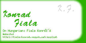 konrad fiala business card